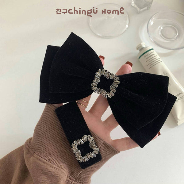 Velvet Bow Hair Clip