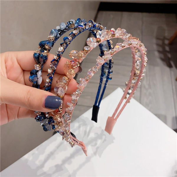 Double-layer premium crystal headband